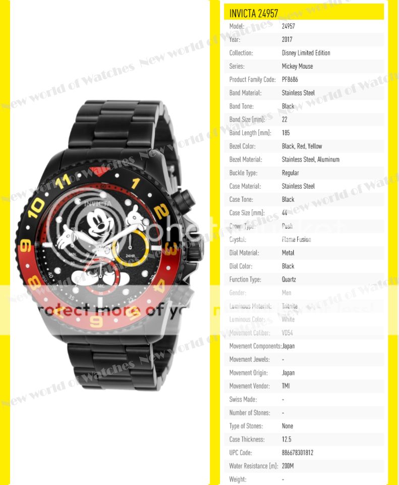 invicta limited edition mickey mouse